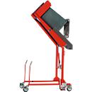 Basculeur élevateur mobile de poubelles MKS-H, pompe manuelle, rouge RAL 3000