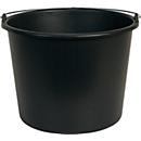 Baueimer GRIPLINE, 12 l, Kunststoff, Liter-Skala, schwarz