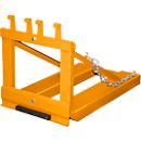 Bauer afvalverzamelaar MH-I, met rubberen aanslag, voor 1x 80- tot 360-L-MGB, L 1030 x B 585 H 680 mm, gelakt, geel-oranje RAL 2000