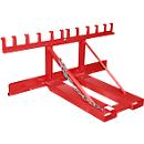 Bauer afvalverzamelaar MH-III, met rubberen aanslag, voor 3x 80- tot 360-L-MGB, L 1030 x B 1595 x H 680 mm, gelakt, vuurrood RAL 3000