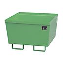 BAUER AO-1 opvangbak, staal, 229 l, B 800 x D 800 x H 545 mm, groen