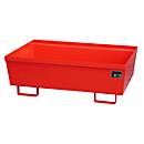 BAUER AO-2 opvangbak, staal, 246 l, B 1200 x D 800 x H 415 mm, rood