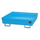 BAUER AO-4/A opvangbak, staal, 280 l, B 1200 x D 1200 x H 335 mm, blauw