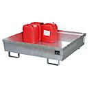 BAUER AO-4/A opvangbak, staal, 280 l, B 1200 x D 1200 x H 335 mm, gegalvaniseerd