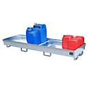 BAUER AO-4/B opvangbak, staal, 280 l, B 2400 x D 800 x H 285 mm, verzinkt