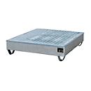BAUER AW-4/A/PE opvangbak met rooster, 211 l, B 1215 x D 1215 x H 290 mm, verzinkt