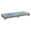 BAUER AW-4/B/PE opvangbak met rooster, 218 l, B 2415 x D 815 x H 255 mm, verzinkt