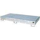 Bauer Bac de rayonnage RW-GR 2700-2 PE, avec insert PE, avec caillebotis, L 2665 x l 1315 x H 305 mm, galvanisé à chaud