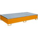 Bauer Bac de rayonnage RW-GR 2700-3 PE, avec insert PE, avec caillebotis, L 2665 x l 1315 x H 440 mm, jaune-orange RAL 2000