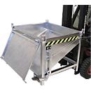 Bauer Bac de silo SGK 50, vidange par câble de traction, L 1000 x l 1200 x H 935 mm, 0,5 m³, jusqu'à 750 kg, tôle d'acier, galvanisé à chaud