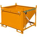 Bauer Bac de silo SGK 50, vidange par câble de traction, L 1000 x l 1200 x H 935 mm, 0,5 m³, jusqu'à 750 kg, tôle d'acier, jaune-orange
