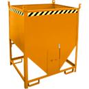 Bauer Bac de silo SGS 100, avec fermeture à glissière, L 1000 x l 1200 x H 1495 mm, 1 m³, jusqu'à 1500 kg, acier, jaune orangé
