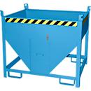 Bauer Bac de silo SGS 50, avec fermeture à curseur, L 1000 x l 1200 x H 1025 mm, 0,5 m³, jusqu'à 750 kg, acier, bleu clair