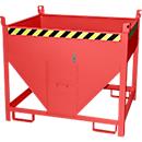 Bauer Bac de silo SGS 50, avec fermeture à curseur, L 1000 x l 1200 x H 1025 mm, 0,5 m³, jusqu'à 750 kg, acier, rouge feu
