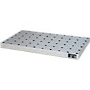 Bauer bakje KGW 3/M V4A, met geperforeerd metalen rooster, L 1000 x B 600 x H 70 mm, 30 L, 150 kg, roestvrij staal 1.4571, zilverkleurig
