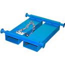 Bauer Big Bag Traverse TBB-E, for forklift, L 650 x W 610 x H 145 mm, up to 1000 kg, steel, light blue