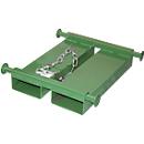 Bauer Big Bag Traverse TBB-E, voor vorkheftruck, L 650 x B 610 x H 145 mm, tot 1000 kg, staal, reseda groen