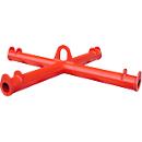 Bauer Big Bag Traverse TBB, voor kraan, L 1100 x B 1100 x H 215 mm, tot 2000 kg, stalen buis, vuurrood