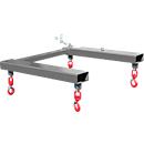 Bauer Big Bag Traverse TBB-W, for forklift, L 900 x W 945 x H 365 mm, up to 1250 kg, steel, mouse grey