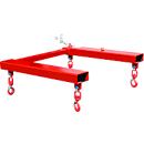 Bauer Big Bag Traverse TBB-W, for forklift truck, L 900 x W 945 x H 365 mm, up to 1250 kg, steel, fire red