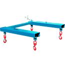 Bauer Big Bag Traverse TBB-W, voor vorkheftruck, L 900 x B 945 x H 365 mm, tot 1250 kg, staal, lichtblauw