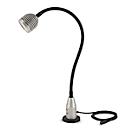 Bauer &amp; Böcker Flexi LED werklamp, 4,5 W, 450 lm, 5500 K, dimbaar, kantelbaar, magneetvoet, IP65, L 610 mm, aluminium, grijs-zwart