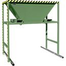 Bauer BTM Trémie de remplissage, tôle d'acier, mobile et stationnaire, pattes d'entrée, L 1700 x l 1980 x H 2050 mm, peint, vert réséda RAL 6011