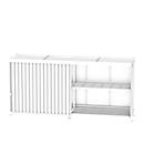 BAUER CEN 75-2 estantería contenedor, acero, puerta corredera, ancho 7615 x fondo 1550 x alto 3145 mm, blanco