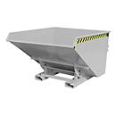 Bauer EXPO-E 1700 kipcontainer, met wielen, dissel &amp; aftapkraan, olie-/waterdicht, rolbaar, B 1570 x D 1720 x H 1095 mm, muisgrijs RAL 7005