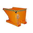 Bauer EXPO® E-300, Späne-Kippbehälter Typ E, mit Siebblech, öl- & wasserdicht, staplertauglich, B 770 x H 1260 x H 835 mm, gelborange RAL 2000