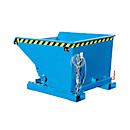 Bauer EXPO® E-600, Späne-Kippbehälter Typ E, mit Siebblech, öl- & wasserdicht, staplertauglich, B 1070 x H 1260 x H 835 mm, lichtblau RAL 5012