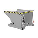 Bauer EXPO® E-600, Späne-Kippbehälter Typ E, mit Siebblech, öl- & wasserdicht, staplertauglich, B 1070 x H 1260 x H 835 mm, mausgrau RAL 7005