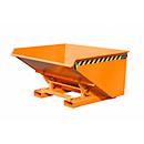 Bauer EXPO® E-900, Späne-Kippbehälter Typ E, mit Siebblech, öl- & wasserdicht, staplertauglich, B 1570 x H 1260 x H 835 mm, gelborange RAL 2000