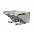 Bauer EXPO® E-900, Späne-Kippbehälter Typ E, mit Siebblech, öl- & wasserdicht, staplertauglich, B 1570 x H 1260 x H 835 mm, mausgrau RAL 7005