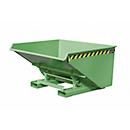Bauer EXPO® E-900, Späne-Kippbehälter Typ E, mit Siebblech, öl- & wasserdicht, staplertauglich, B 1570 x H 1260 x H 835 mm, resedagrün RAL 6011