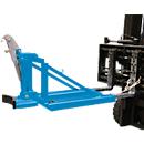 Bauer Fasslifter RS-I/D 91, für Stapler, 1 x 110 bis 200-l-Deckelfässer, L 1285 x B 585 x H 810 mm, bis 800 kg, Stahl, Lichtblau