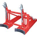 Bauer Fasslifter RS-II/91, für Stapler, 2 x 200/220-l-Fässer, L 1185 x B 940 x H 925 mm, bis 1600 kg, Stahl, Feuerrot