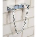 BAUER gas cylinder wall bracket GWH 140-I, space for 1 gas cylinder up to ø 140 mm, L 200 x W 90 x H 50 mm, hot-dip galvanized, with chain lock