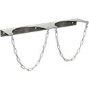 BAUER gas cylinder wall bracket GWH 230-II, space for 2 gas cylinders up to ø 230 mm, L 600 x W 135 x H 50 mm hot-dip galvanized, with chain lock