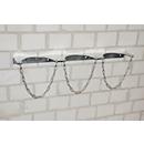 BAUER gas cylinder wall bracket GWH 230-III, space for 3 gas cylinders up to ø 230 mm, L 910 x W 135 x H 50 mm, hot-dip galvanized, with chain lock