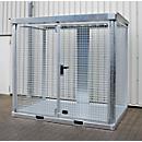 Bauer, gasflessencontainer, type GFC-E, H 2260 x B 1575 x D 2535 mm, Roosterbodem