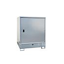 BAUER GS-3 kast voor gevaarlijke stoffen, plaatstaal, toegankelijk voor rolstoelgebruikers, voor 4 x 200 l vaten, B 1475 x D 1460 x H 1805 mm, gegalvaniseerd