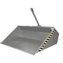 Bauer hydraulische heftruckbak DGS 1200, vorkheftruckhydrauliek, L 1610 x B 2010 x H 1370 mm, 1,2 m³, tot 1500 kg, gelakt staal, muisgrijs