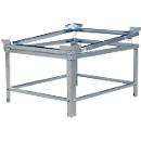 Bauer IR-2 IBC-restlediger 1200 x 1000 mm voetafdruk, maximale heffing 95 mm, tot 1500 kg, L 1280 x B 1080 x H 755/860 mm, staal, thermisch verzinkt