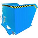 Bauer kantelcontainer SGU 200, met geperforeerde plaat &amp; aftapkraan, olie-/waterdicht, kantelbaar met trekkabel, geschikt voor vorkheftrucks, L 1640 x B 1680 x H 1090 mm, lichtblauw RAL 5012