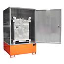 BAUER Kast GS-4 voor gevaarlijke stoffen, voor 1 x 1000 l IBC, B 1475 x D 1460 x H 2410 mm, oranje