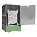 BAUER Kast GS-4 voor gevaarlijke stoffen, voor 1 x 1000 l IBC, B 1475 x D 1460 x H 2410 mm, resedagroen