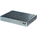 Bauer KGW-P 2/M bakje, inhoud 44 l, tot 100 kg, met geperforeerd rooster, B 800 x D 600 x H 120 mm, gegalvaniseerd staal