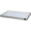 Bauer KGW-P 4 V4A kleine containerbak, voor Euro- en chemiepallets, roestvrij staal, L 1200 x B 600 x H 120 mm, tot 200 kg