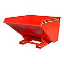 Bauer Kippbehälter EXPO-E 1700, mit Rollen, Deichsel & Ablasshahn, öl-/wasserdicht, abrollend, B 1570 x T 1720 x H 1095 mm, feuerrot RAL 3000